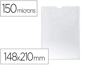 FUNDA PORTADOCUMENTO Q-CONNECT A5 150 MICRAS CON UÑERO 25 UNIDADES