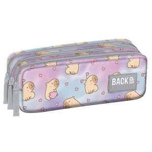 PORTATODO TRIPLE CAPIBARA PASTEL CORAZONES