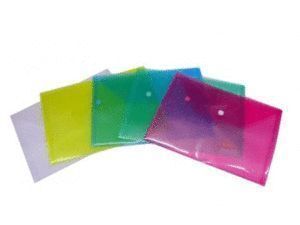 CARPETA DOSSIER CON BROCHE A4 TRANSPARENTE LILA