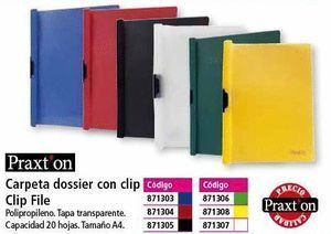 CARPETA DOSSIER CON CLIP A4 BLANCA