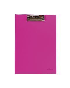 CARPETA A4 DE CARTON FORRADO CON PINZA SUPERIOR FUCSIA