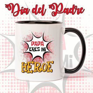 TAZA DE CERÁMICA DEL DÍA DEL PADRE MI HÉROE