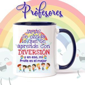 TAZA DE CERAMICA PARA PROFESORES ENSEÑA DIVERSION