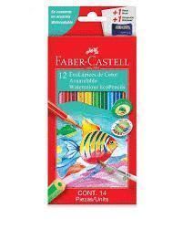 LAPIZ MADERA ACUARELABLE 12 FABER CASTELL