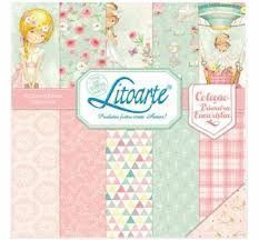 BLOC PAPEL SCRAP 30X30 COMUNION NIÑA 8 HOJAS LITOARTE