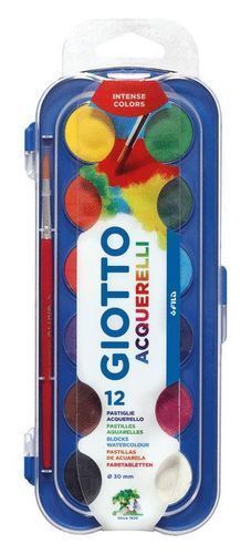 ACUARELA GIOTTO 30MM 12 COLORES CON PINCEL