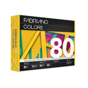 PAPEL A4 500H 80GR AMARILLO INTENSO FABRIANO