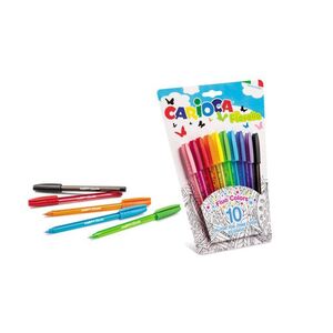BOLIGRAFO CARIOCA FIORELLA BLISTER 10 UNIDADES