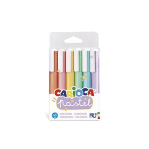 MARCADOR CARIOCA 6 COLORES PASTEL