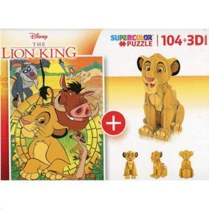 PUZZLE 104P CLEMENTONI + MODEL 3D REY LEON