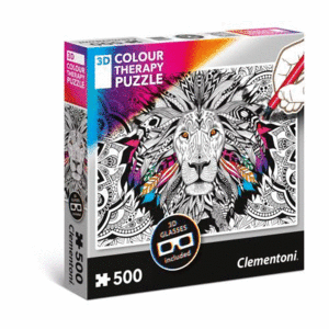 PUZZLE 500P CLEMENTONI THERAPY 3D LION