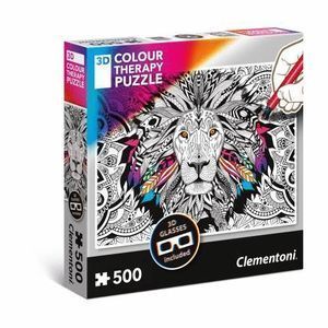 PUZZLE 500P CLEMENTONI THERAPY 3D LION