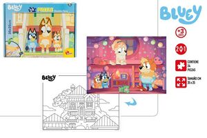 PUZZLE DOBLE CARA M PLUS 24 PIEZAS BLUEY