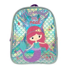 MOCHILA GUARDERIA 1 CREMALLERA SIRENA BRILLANTE