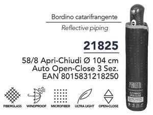 PARAGUAS HOMBRE MINI PLEGABLE 58/8 ABRE/CIERRA NEGRO