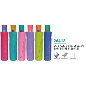 PARAGUAS MUJER MINI PLEGABLE 54/8 AUTOMATICO COLORES LISOS