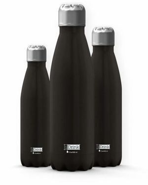 BOTELLA TÉRMICA I-DRINK 350ML NEGRA