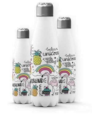 BOTELLA TÉRMICA I-DRINK 350ML UNICORNIO