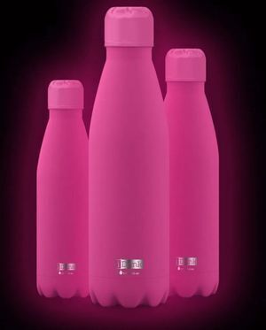 BOTELLA TÉRMICA I-DRINK 500ML ROSA BRILLA EN LA OSCURIDAD