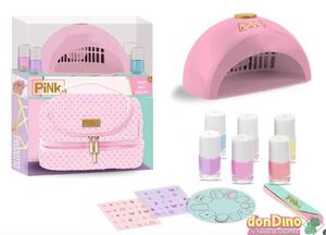JUEGO PINK IT MALETIN DISEÑA TUS UÑAS CON SECADOR