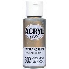 PINTURA ACRILICA 60ML ORO RICO 302 ACRYL ART
