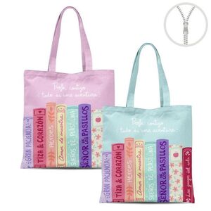 BOLSA ALGODON CON CREMALLERA PROFE SURTIDAS
