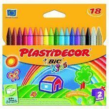 CERA PLASTIDECOR DURA 18 COLORES BIC 