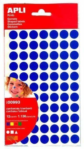 GOMETS APLI GEOMÉTRICOS PEQUEÑOS PERMANENTES AMARILLO, AZUL, ROJO Y VERDE 12 HOJAS