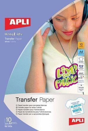 PAPEL TRANSFER A4 PRENDAS CLARAS APLI UNIDAD