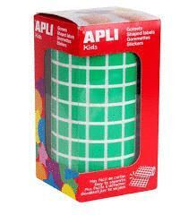 GOMETS APLI CUADRADOS 10 MM VERDES