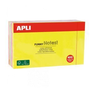 NOTAS ADHESIVAS 125X75 MM 4 COLORES FLUO APLI