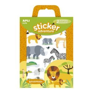JUEGO DE GOMETS APLI KIDS STICKER ADVENTURE SABANA