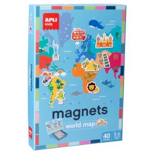 JUEGO MAGNETICO 40 PIEZAS MAPA MUNDI APLI