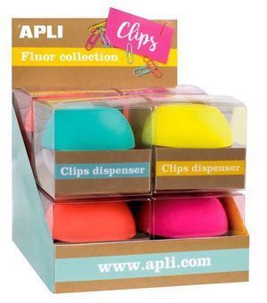 DISPENSADOR DE CLIPS FLUOR APLI