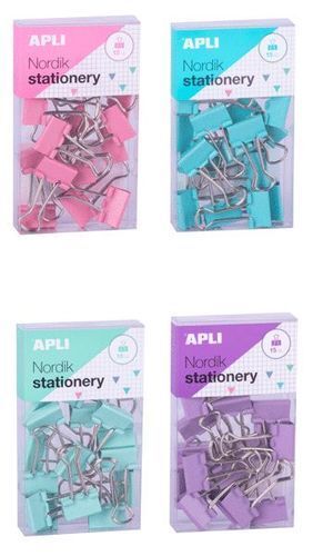 PINZA 19 MM COLORES NORDIK 15 UNIDADES