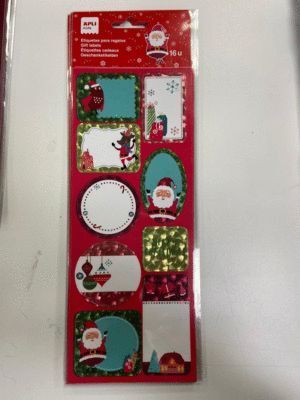 ETIQUETAS PARA REGALO NAVIDAD PINK X MAS 16 UNIDADES APLI