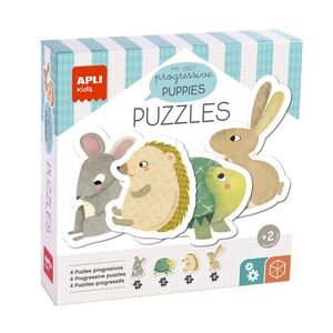 4 PUZZLES PROGRESIVOS ANIMALES APLI