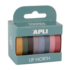 PACK 4 CINTAS ADHESIVAS DE PAPEL WASHI UP NORTH APLI
