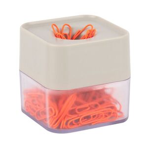 DISPENSADOR MAGNÉTICO DE CLIPS NEON GRIS APLI