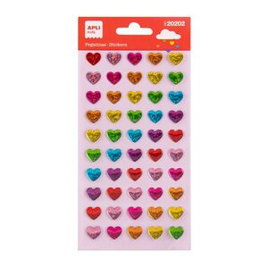 PEGATINAS CORAZONES RAINBOW APLI