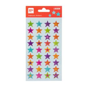 PEGATINAS ESTRELLAS GLITTER APLI