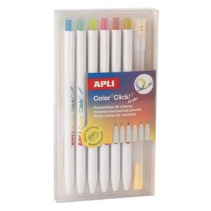PACK 6 PORTAMINAS DE COLORES COLOR CLICK MIX APLI