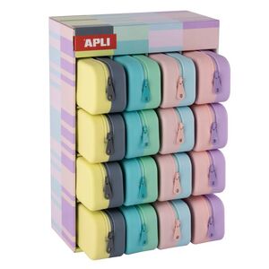 ESTUCHES SILICONA BICOLOR LILA Y ROSA PASTEL APLI