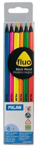LAPIZ FLUOR MILAN 6 COLORES