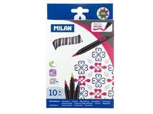 ROTULADOR MILAN PUNTA PINCEL 10 UNIDADES