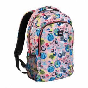 MOCHILA 2 CREMALLERAS 46X30 PEACOCK ROSA MILAN