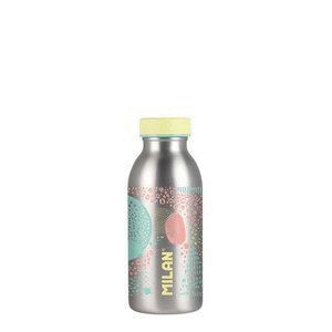 BOTELLA TÉRMICA MILAN 354ML SILVER AMARILLA