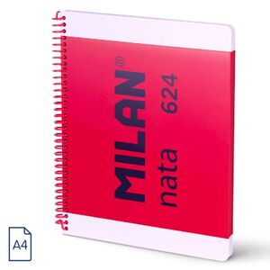 LIBRETA A4 CUADROS MILAN NATA 624 ROSA