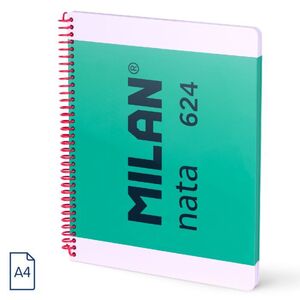 LIBRETA A4 CUADROS MILAN NATA 624 VERDE