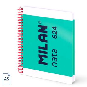 LIBRETA A5 LISO MILAN NATA 624 VERDE